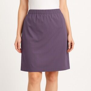 Banana Republic Women Purple Elastic Waist A-Line Skirt Size 0 Knee Length Lq
